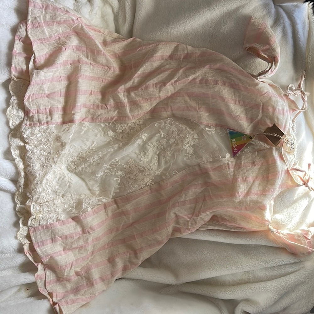 Cute little pink and white dress